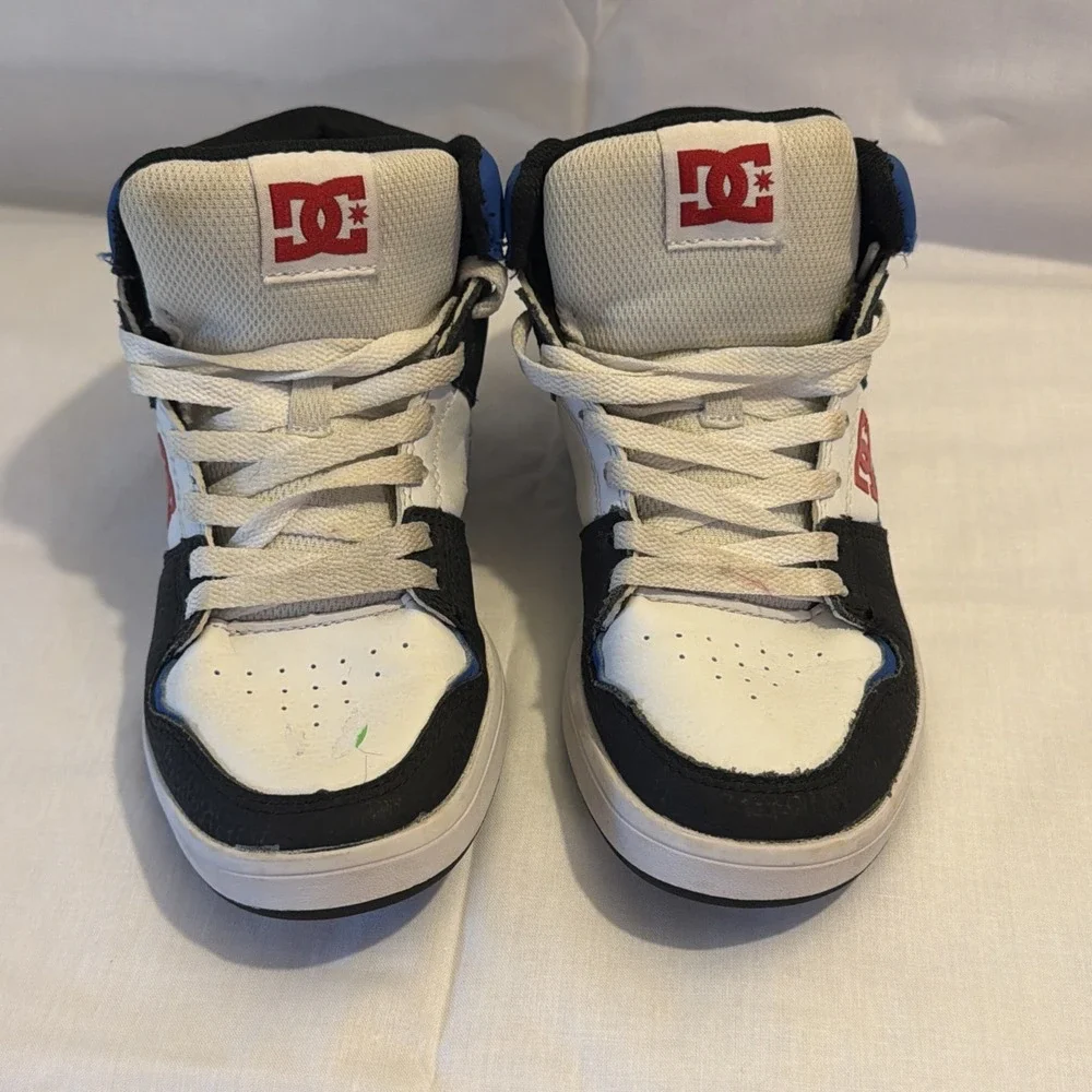 NEW Men's DC Shoes Cure High Top Blue‎ And Black Size 10.5